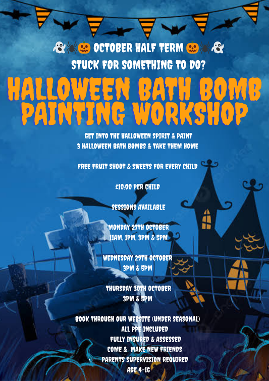 Halloween Bath Bomb Painting Workshop - Monday 27th October