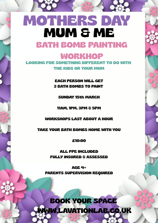 MUM & ME - Mothers Day Bath Bomb Painting Workshop
